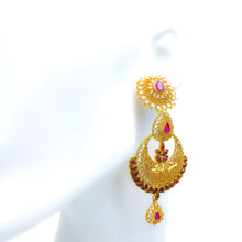 22k Indian Hanging Earrings - Antique